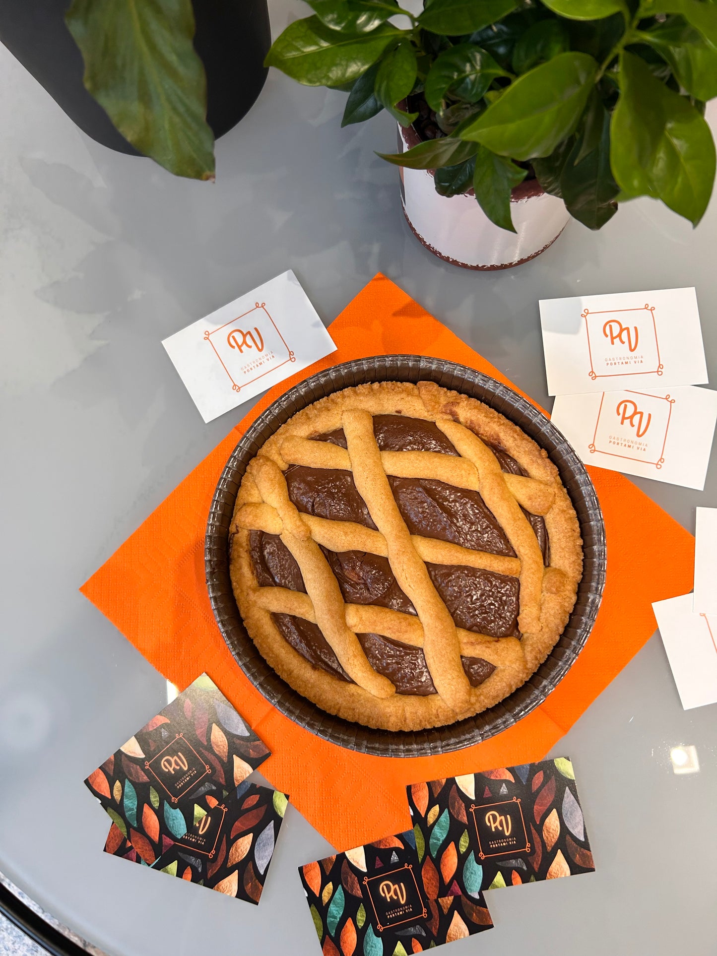 Torta crostata con crema di nocciole