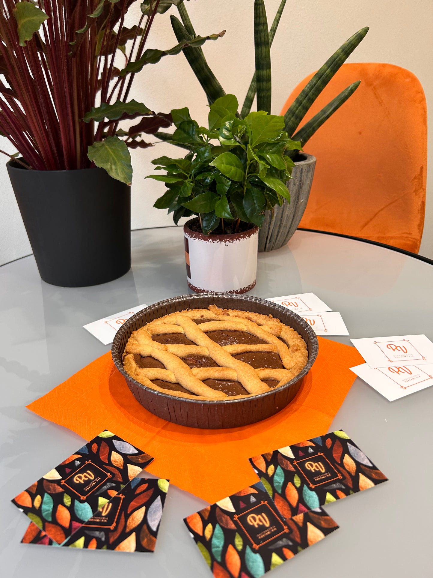 Torta crostata con crema di nocciole